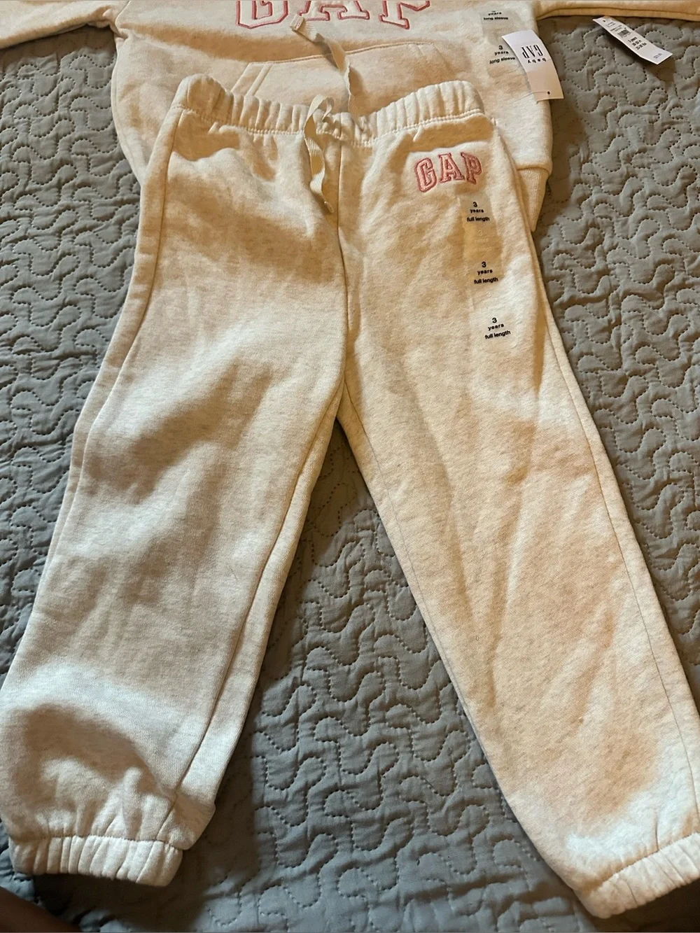 GAP Kids Cream Hoodie & Jogger Set